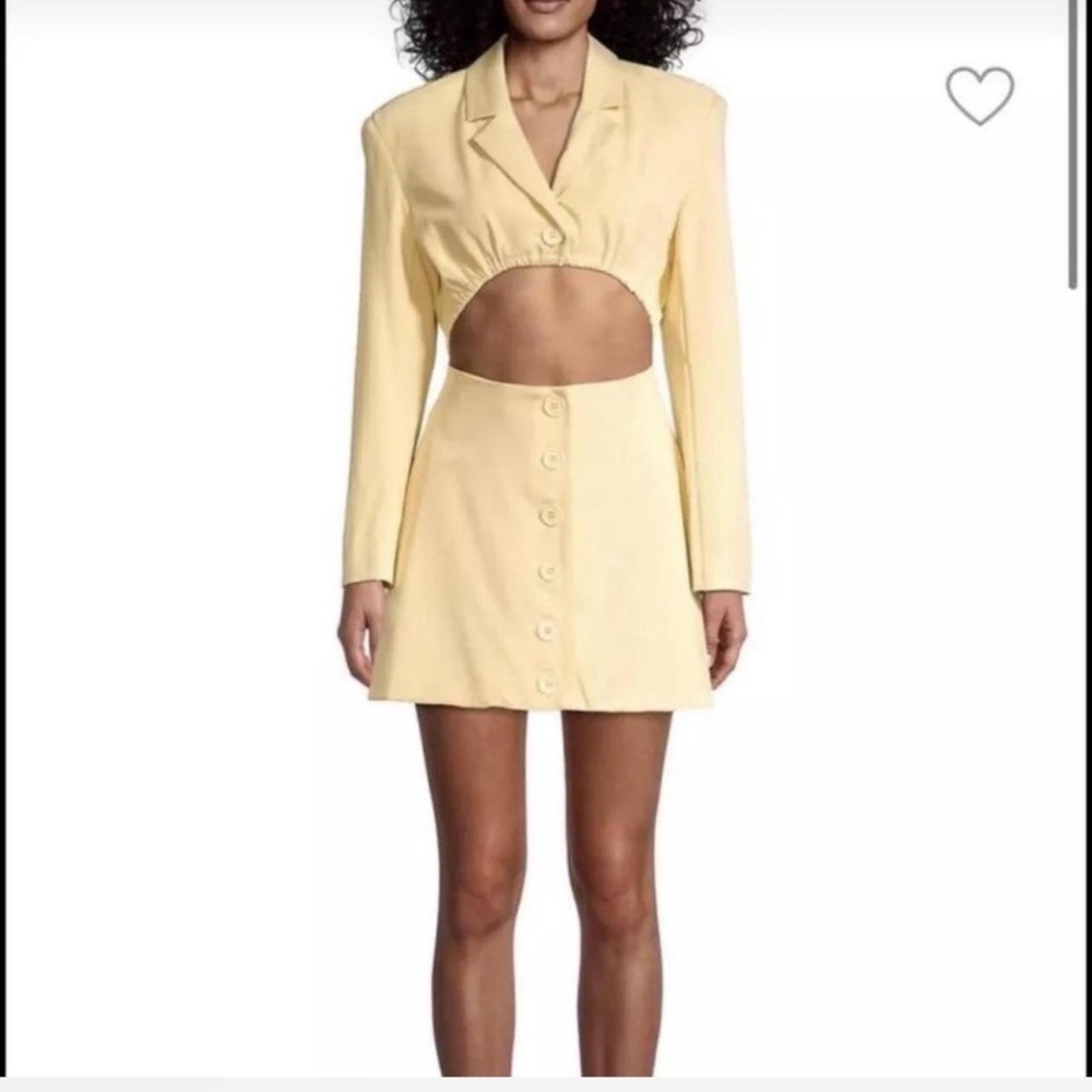 Weworewhat WWW cutout blazer dress NWT buttermilk sz XS Danielle Bernstein